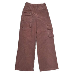 Aritzia Wilfred Free Picture Y2K preppy Cargo pockets Pant Brown size 2 A004094